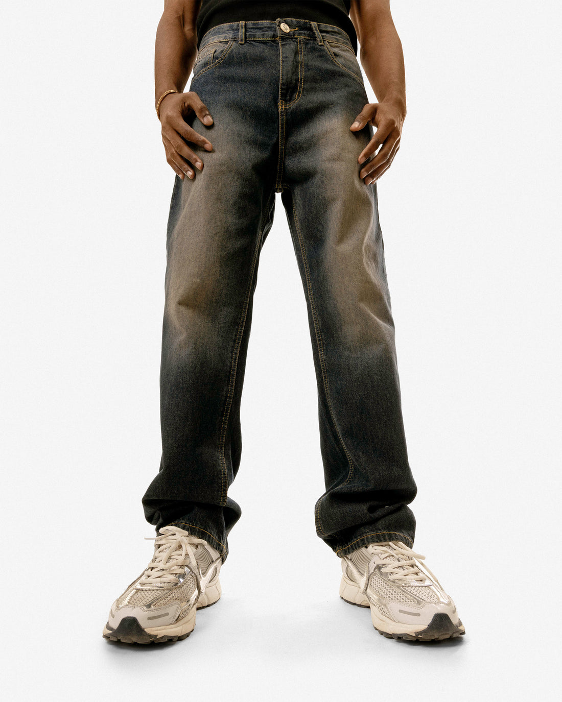 Golden Star Wash Baggy Jeans