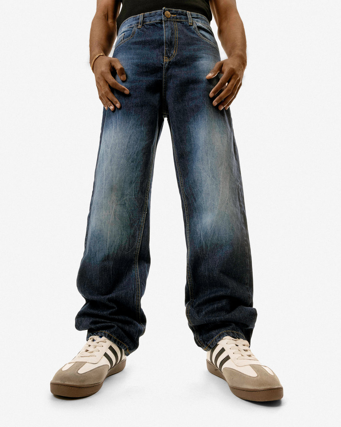 Electric Blue Baggy Jeans