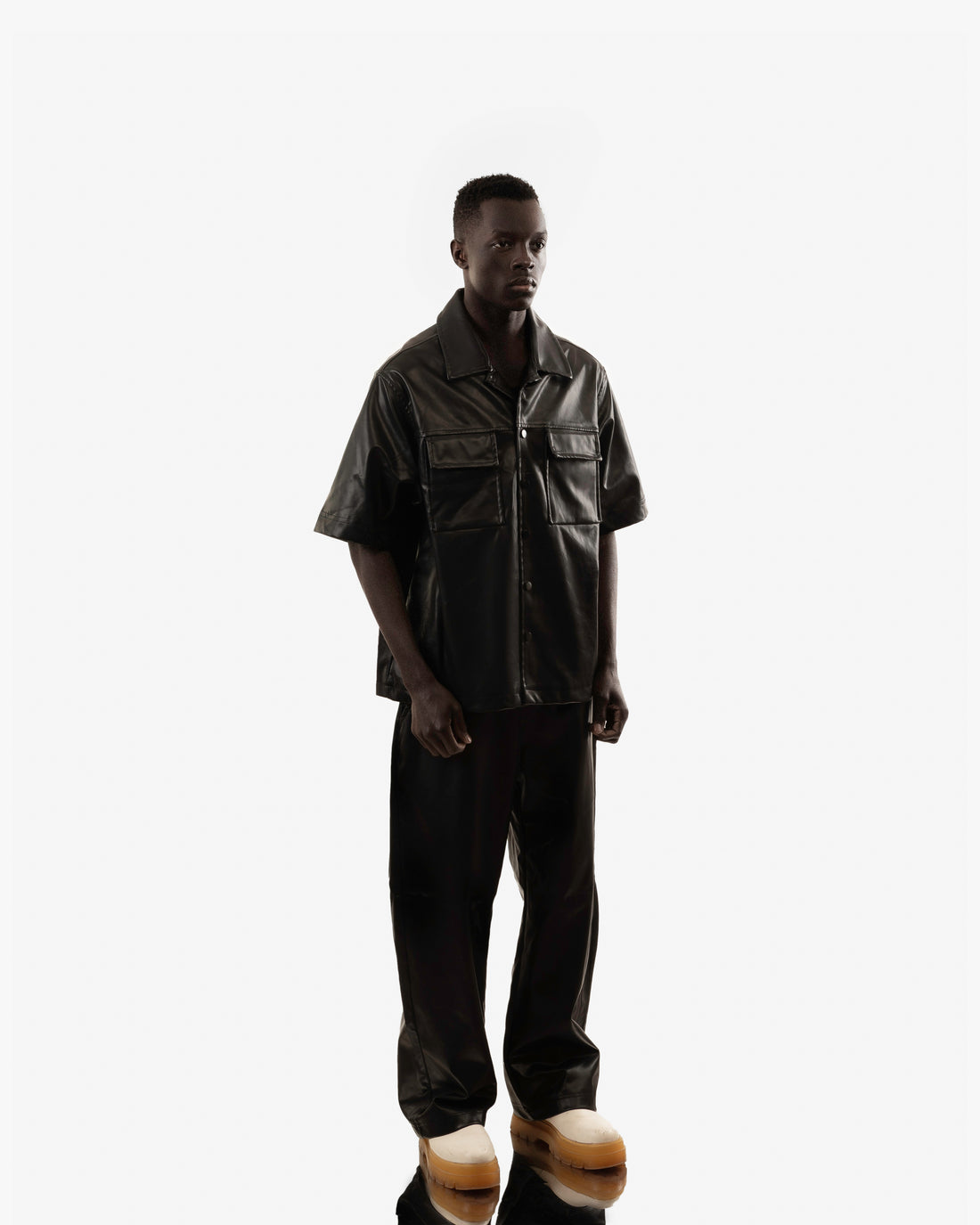 Streetwear Luxe Leather Shirt