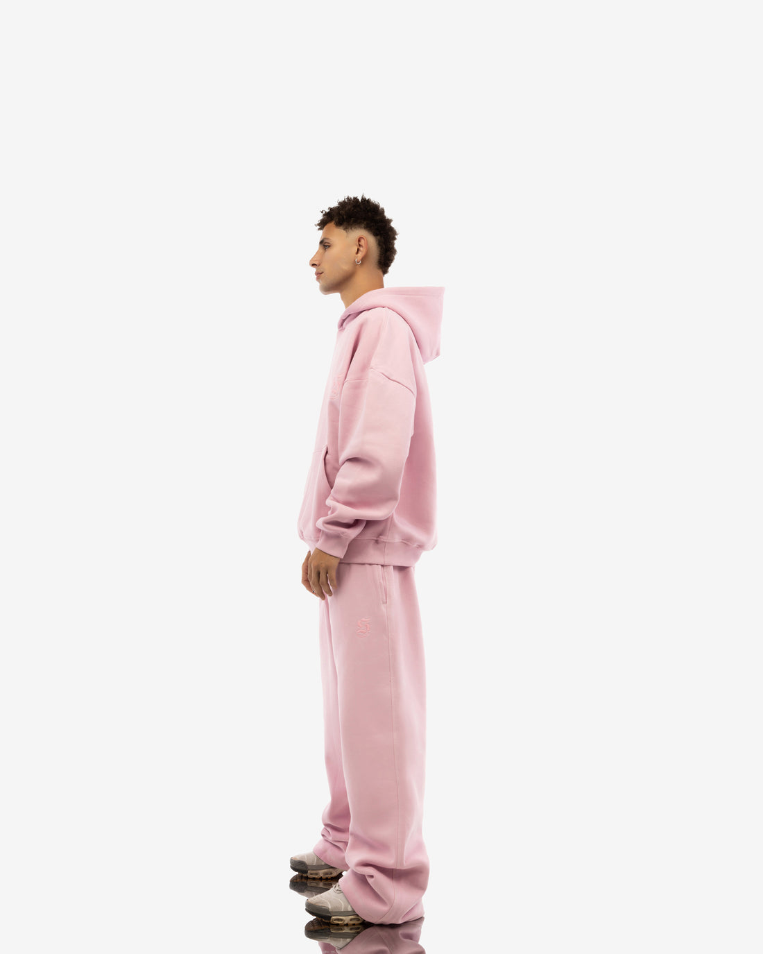 Basic Comfort Hoodie In Rose