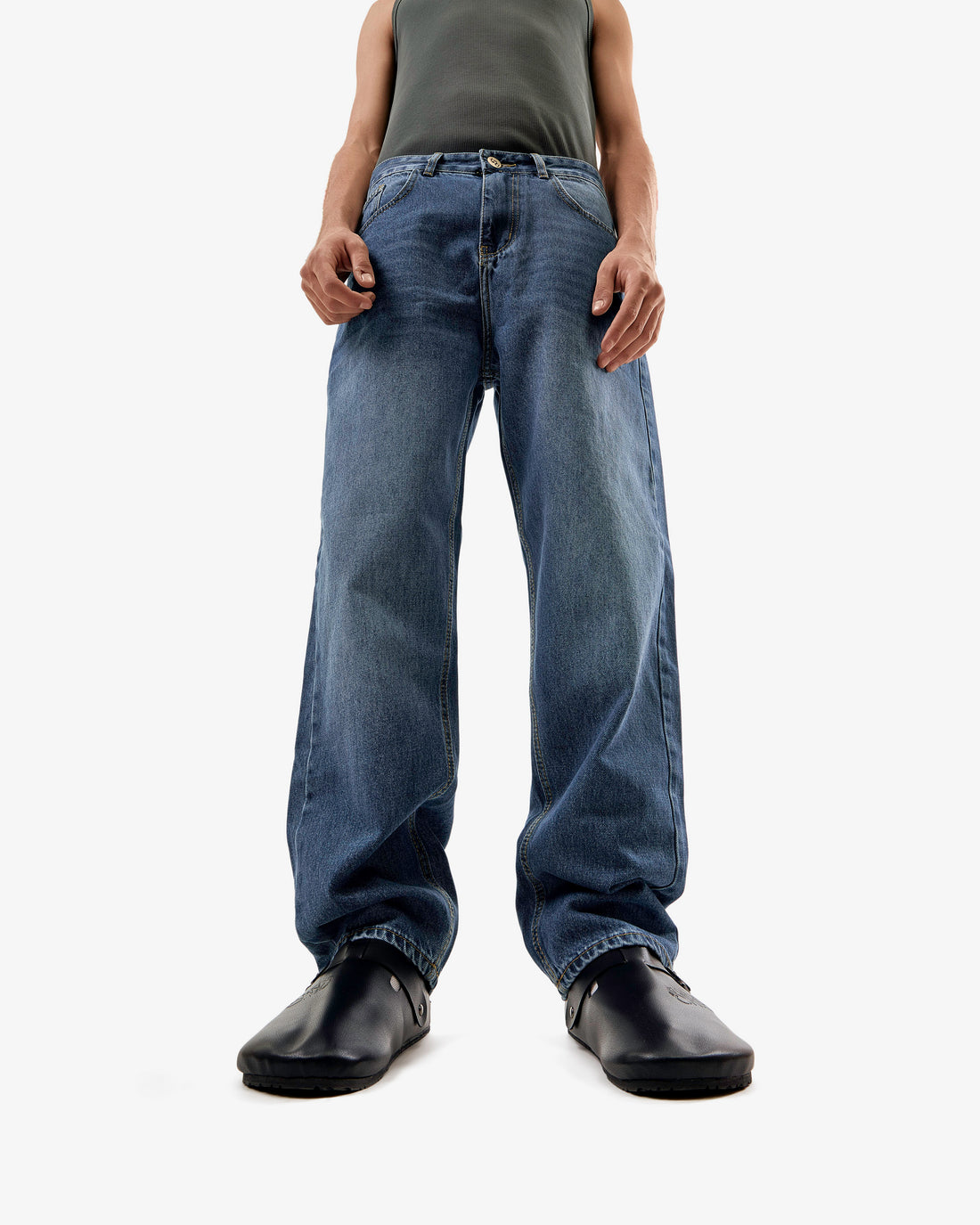 Raw Blue Baggy Fit Jeans