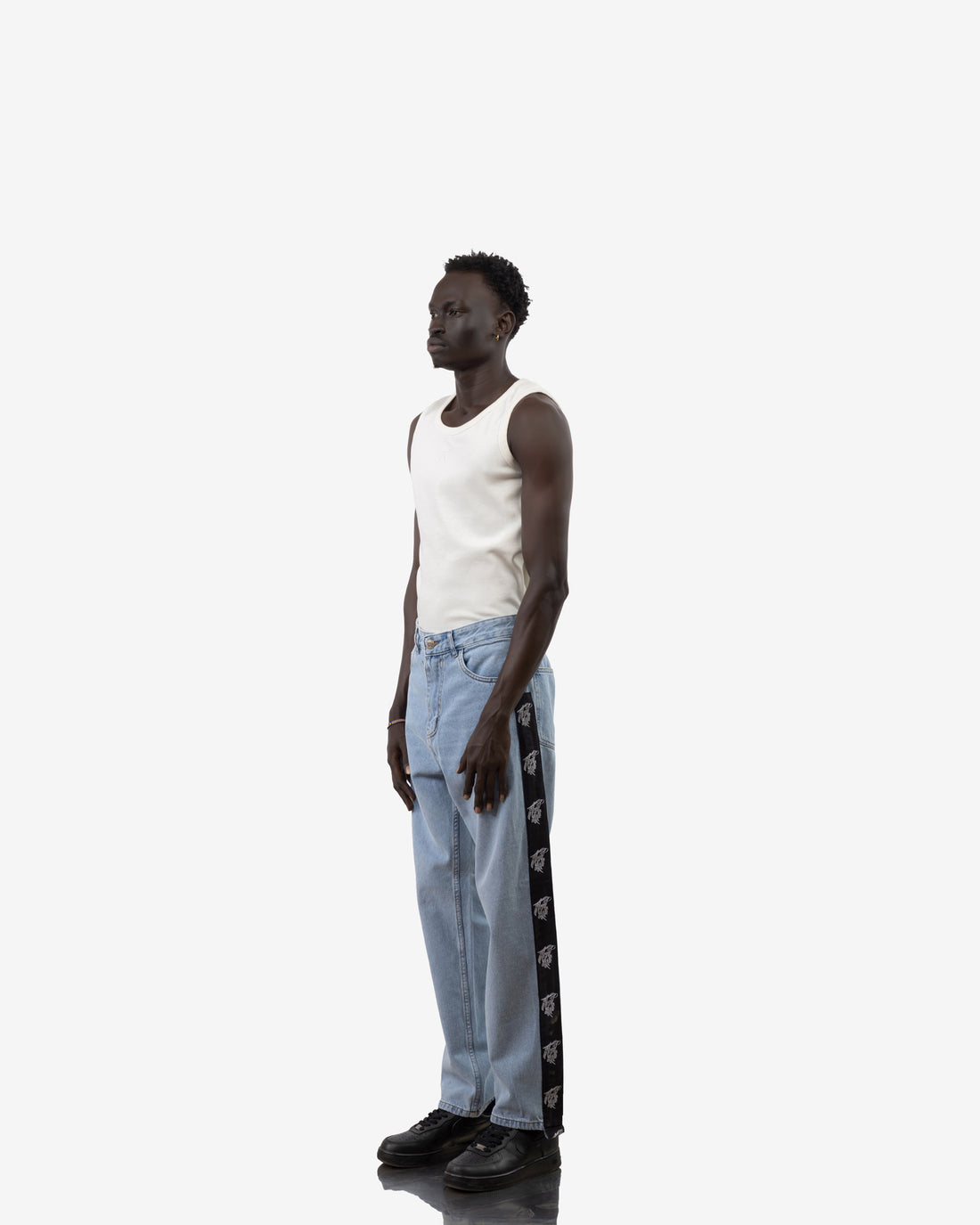 Old Logo Jeans With Lines