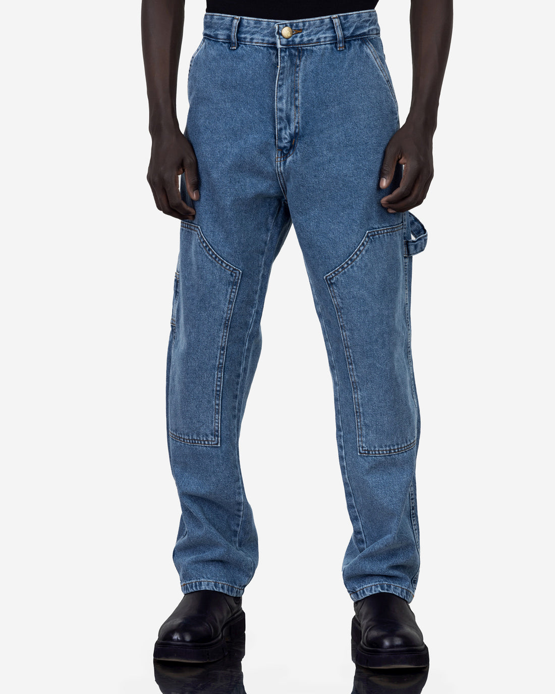 Carpenter Baggy Fit Jeans In Blue