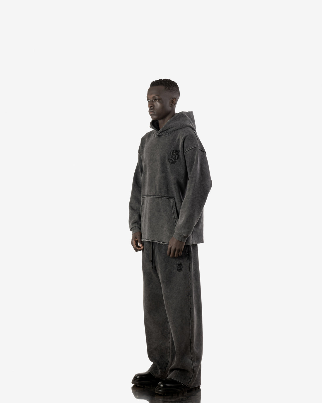 Washed S-Series Hoodie In Black