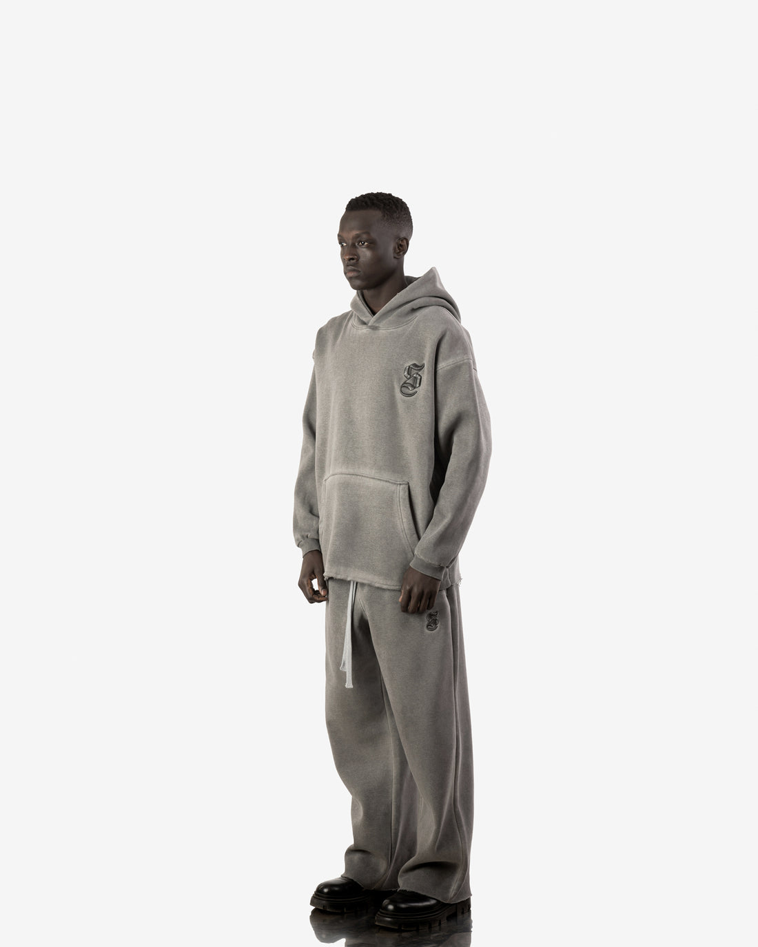 Washed S-Series Hoodie In Grey