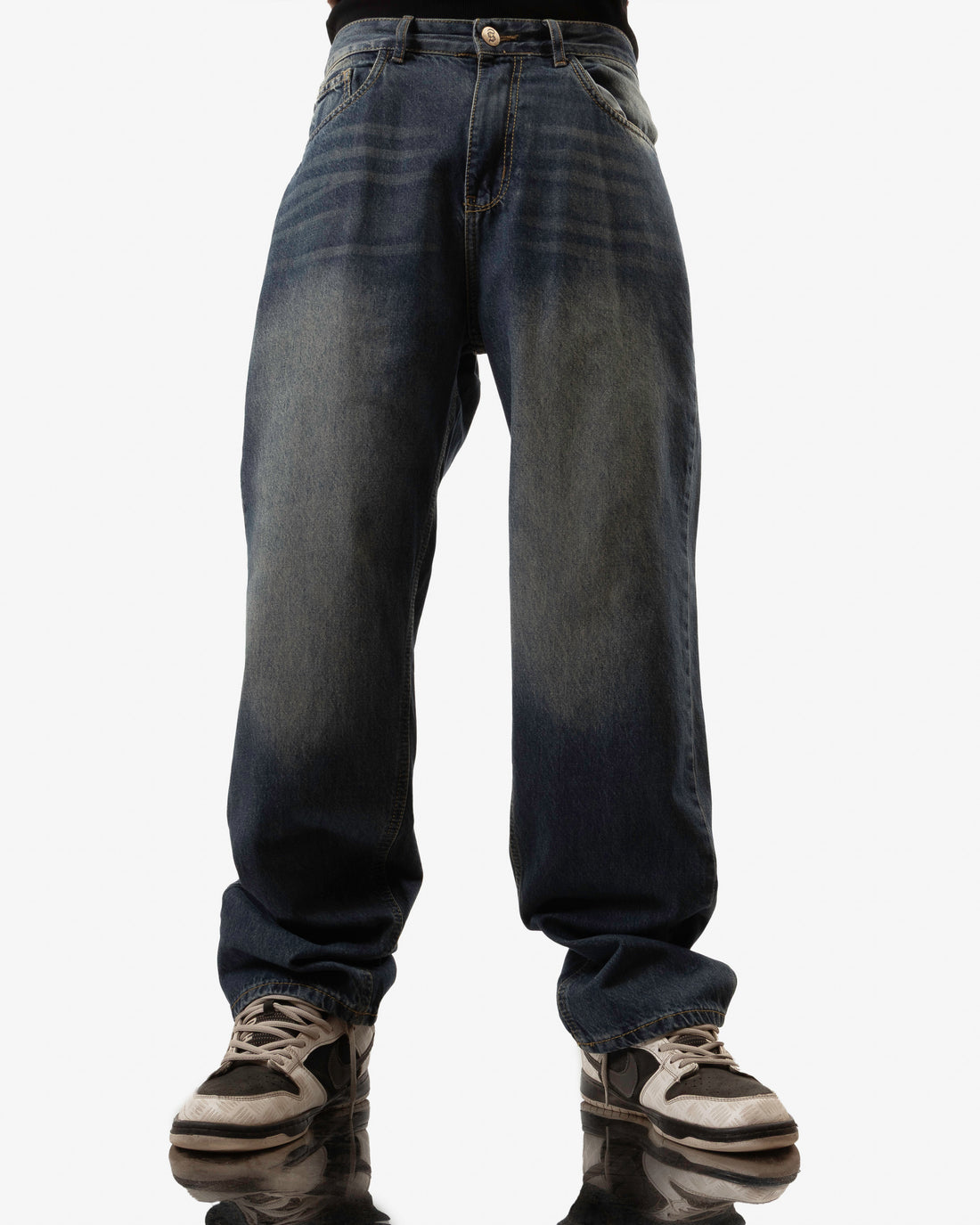 Ocean Blue Baggy Jeans