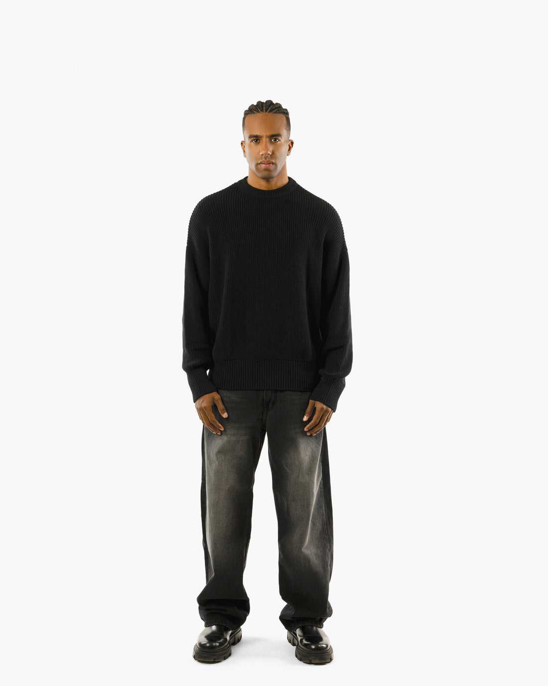 Streetwear Essential Boxy Knit Sweater
