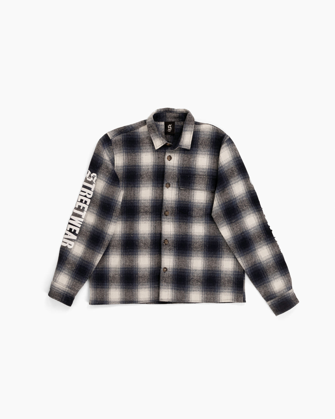 Embroidered Viella Plaid Overshirt
