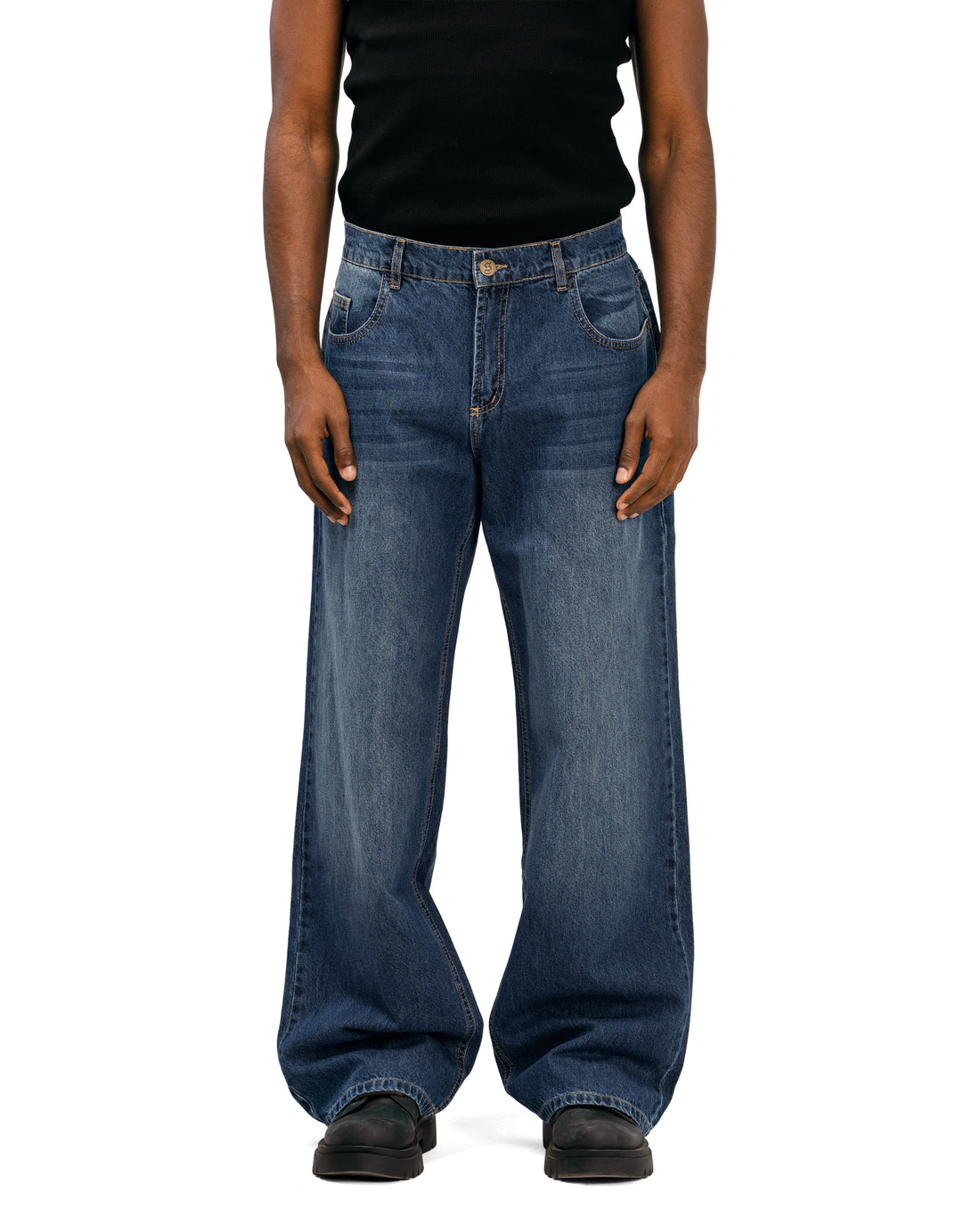 Essential Deep Blue Super Baggy Jeans