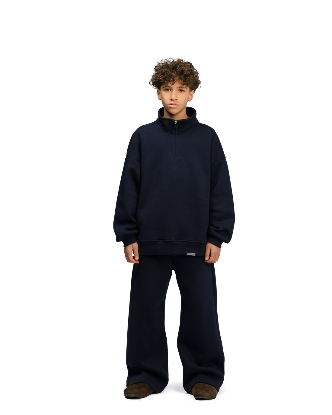 Kids Streetwear Essential V2 Quarter-Zip Hoodie Sweatshirt