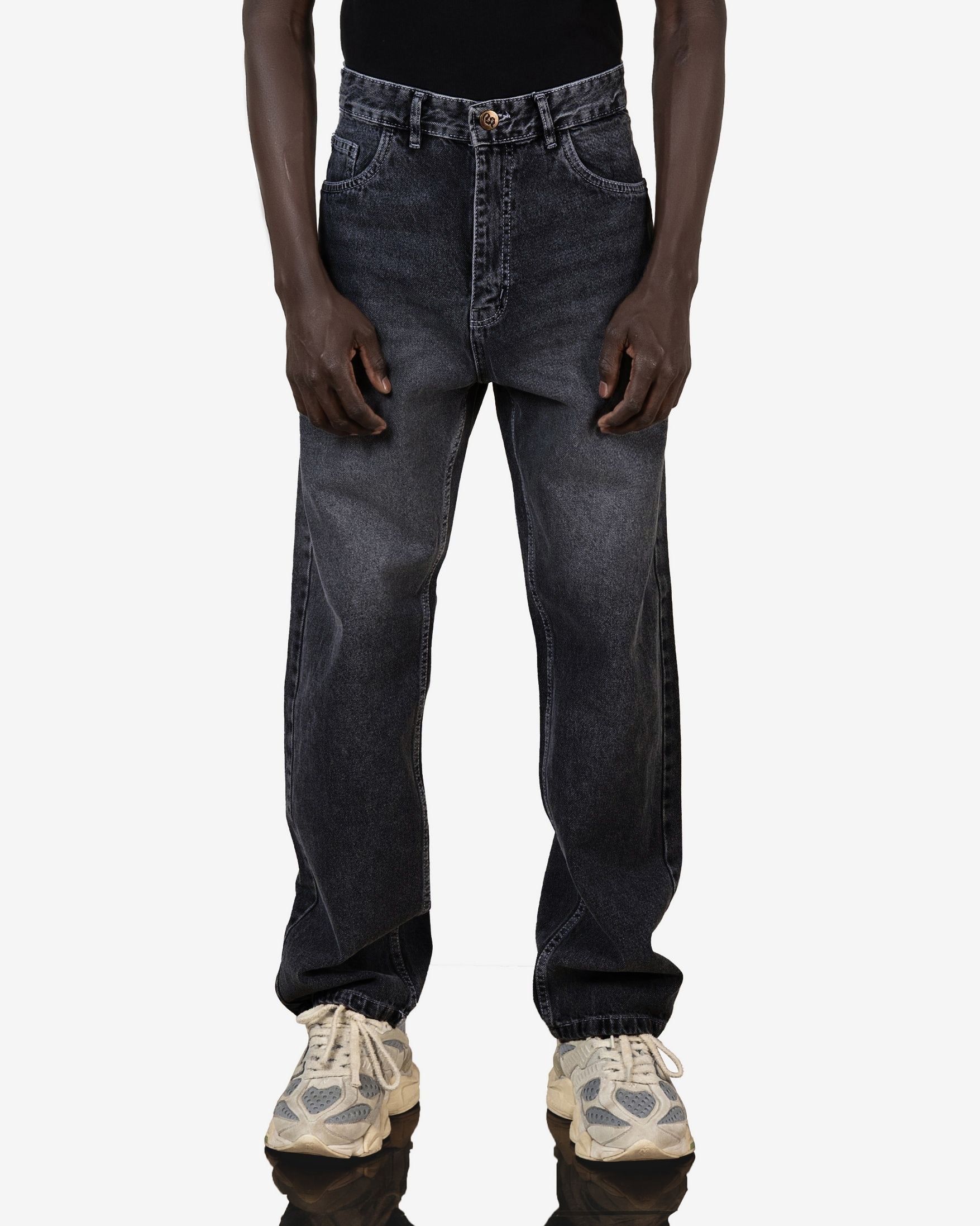 Streetwear Baggy Fit Jeans In Grey