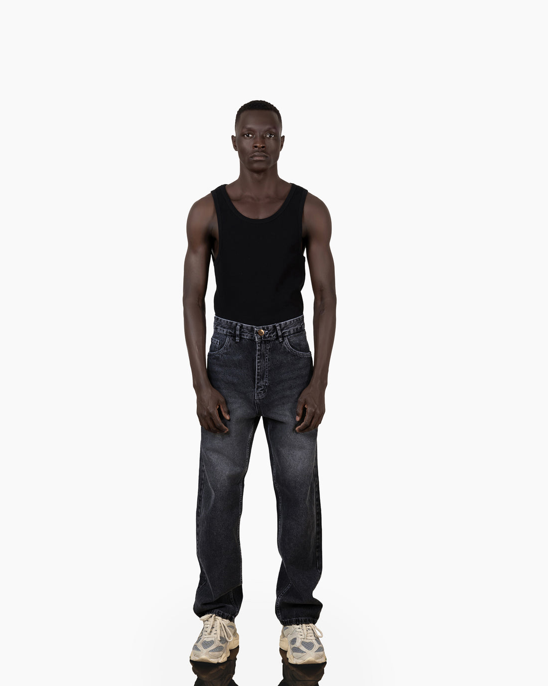 Streetwear Baggy Fit Jeans In Grey