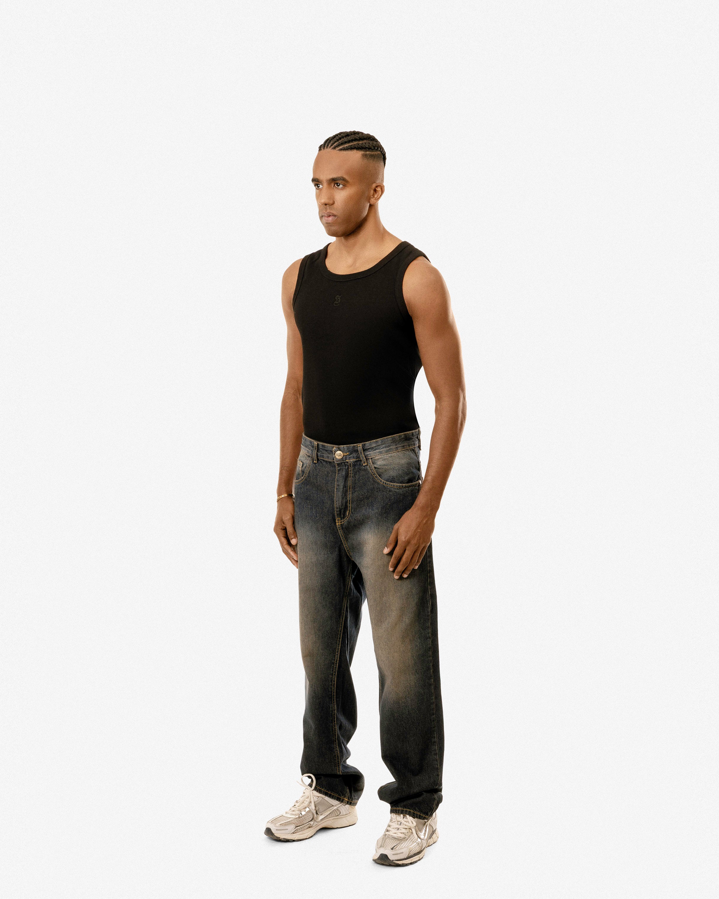 Golden Star Wash Baggy Jeans