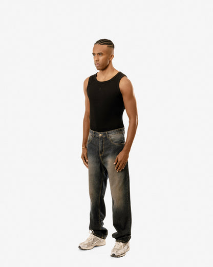 Golden Star Wash Baggy Jeans