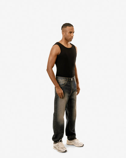 Golden Star Wash Baggy Jeans