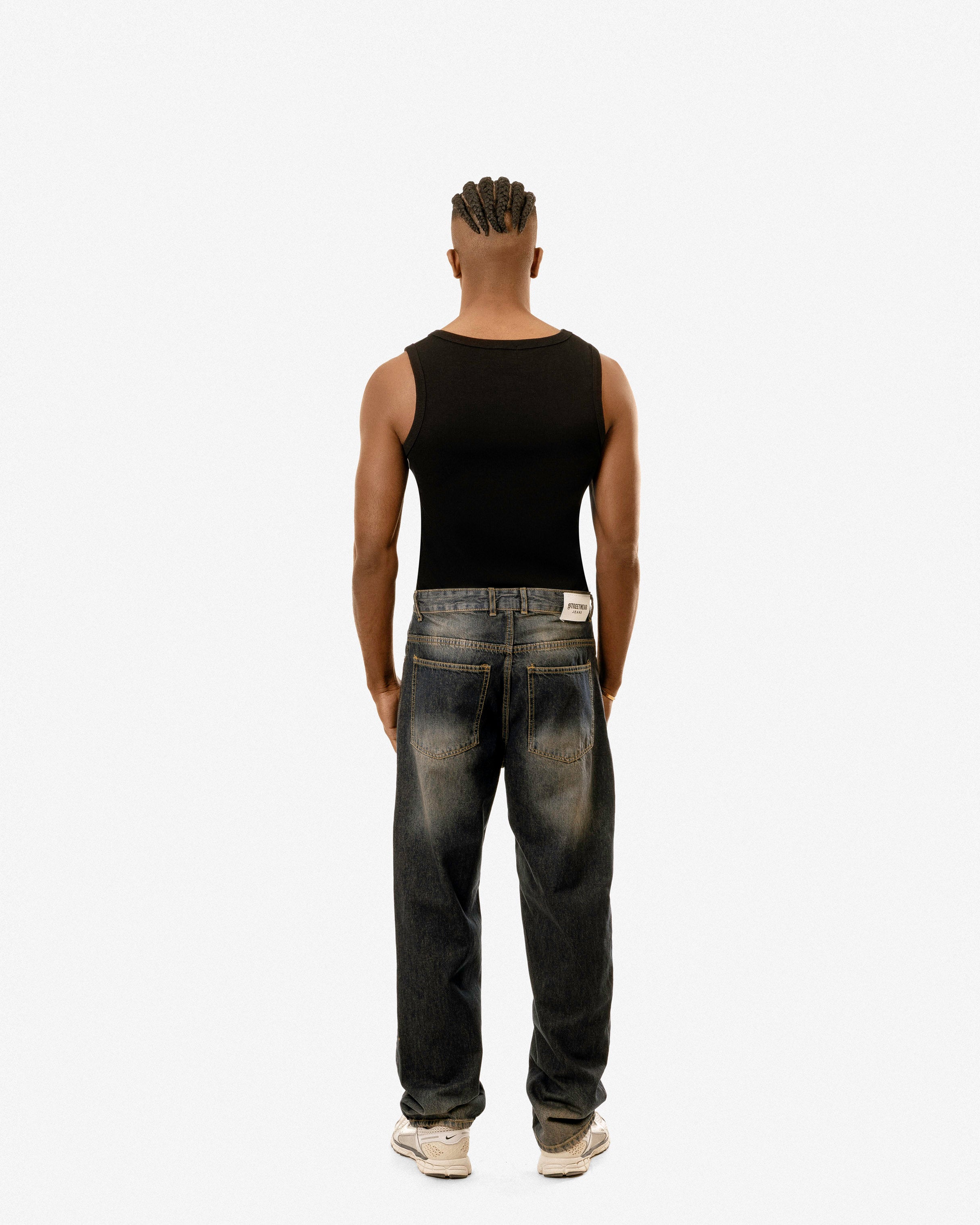 Golden Star Wash Baggy Jeans