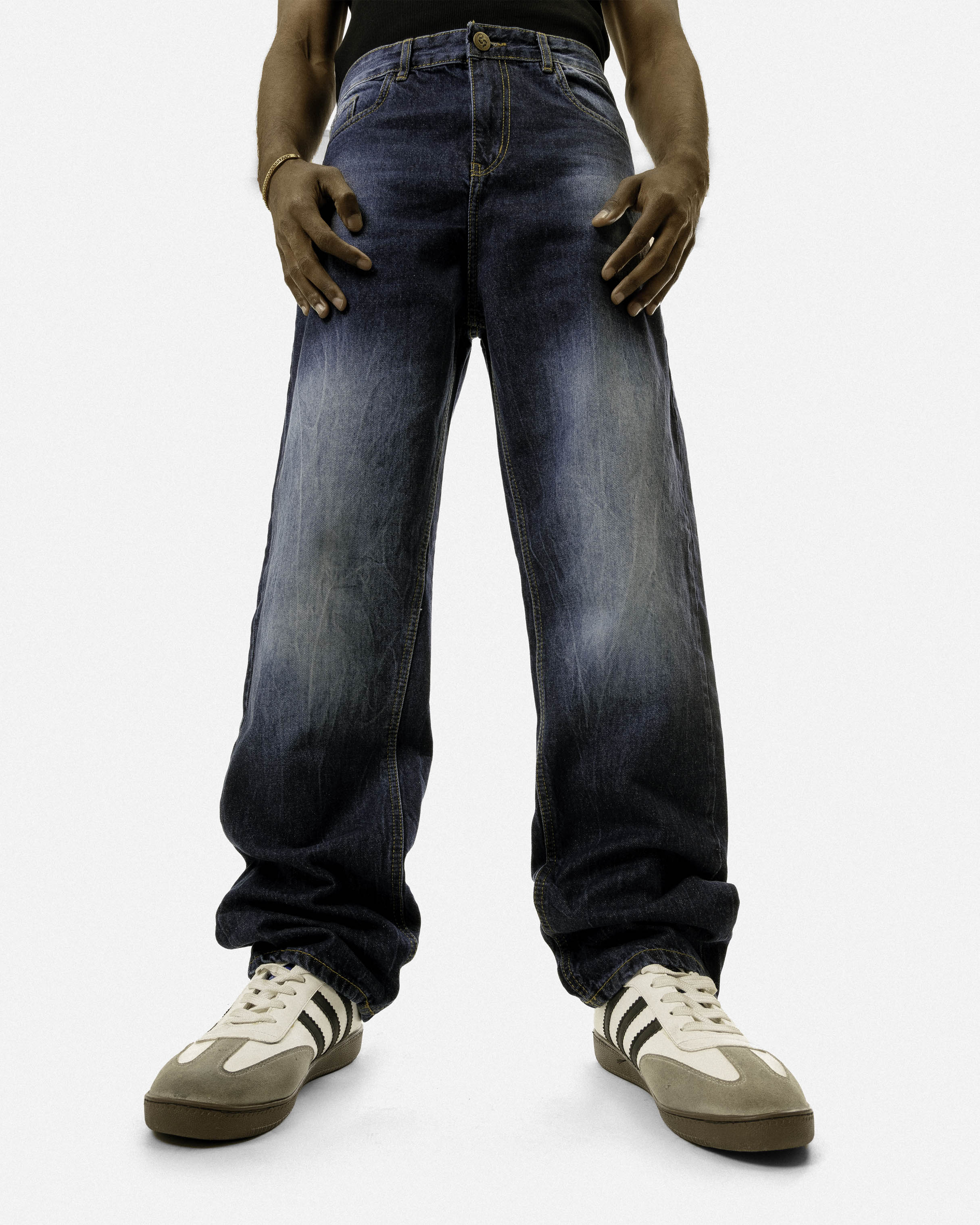 Electric Blue Baggy Jeans