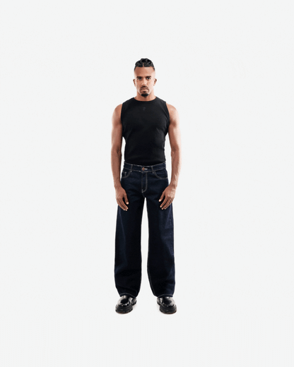 Raw Navy Balloon Jeans