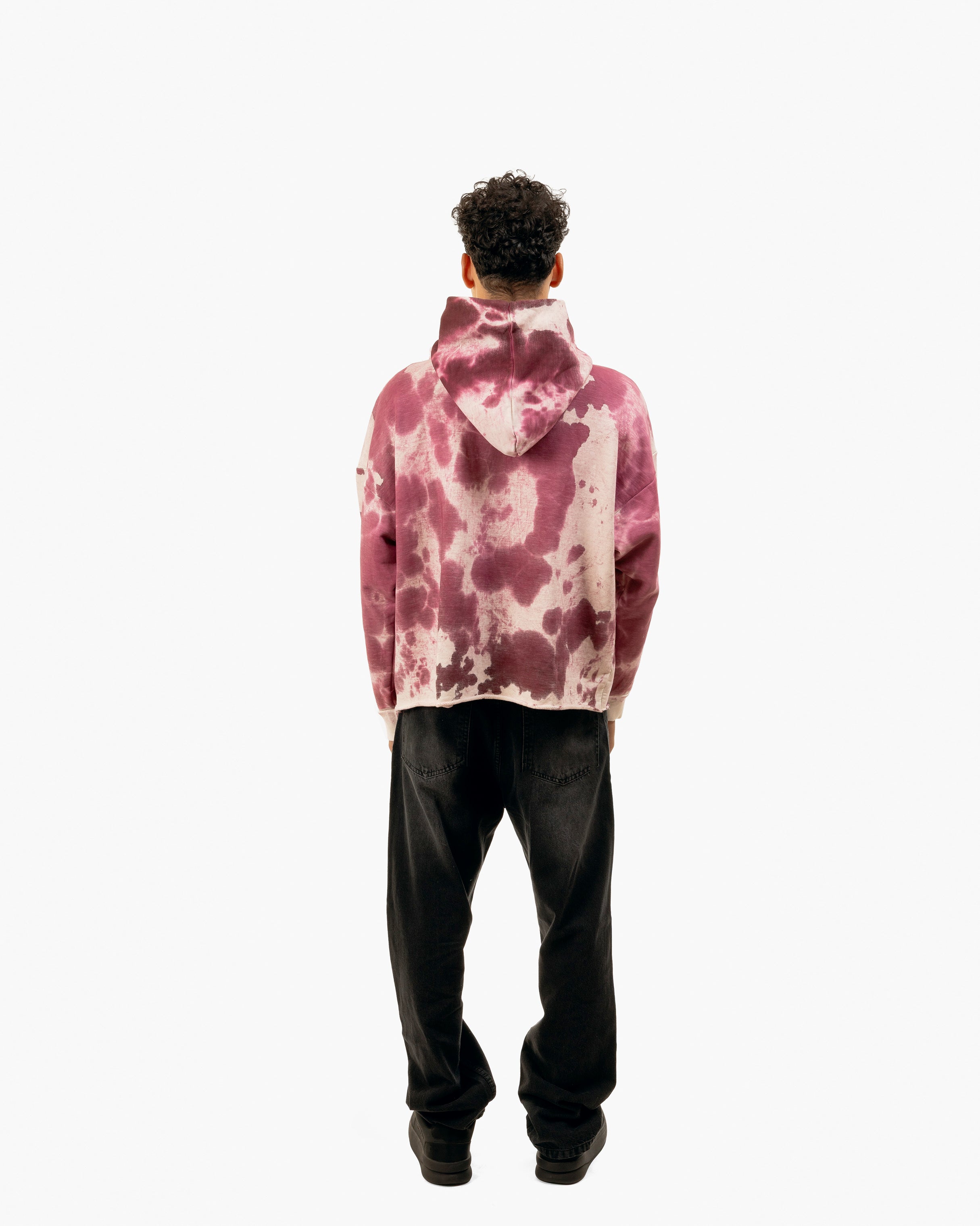 Scripted Shadows Cropped Hoodie