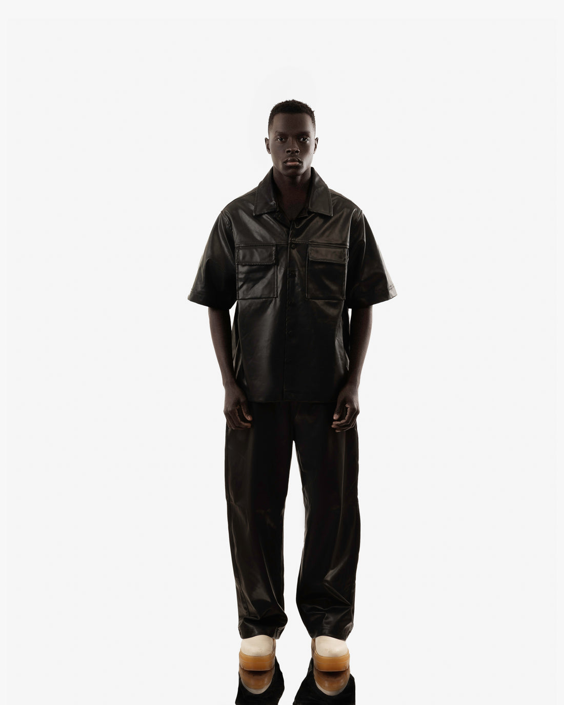 Streetwear Luxe Leather Shirt