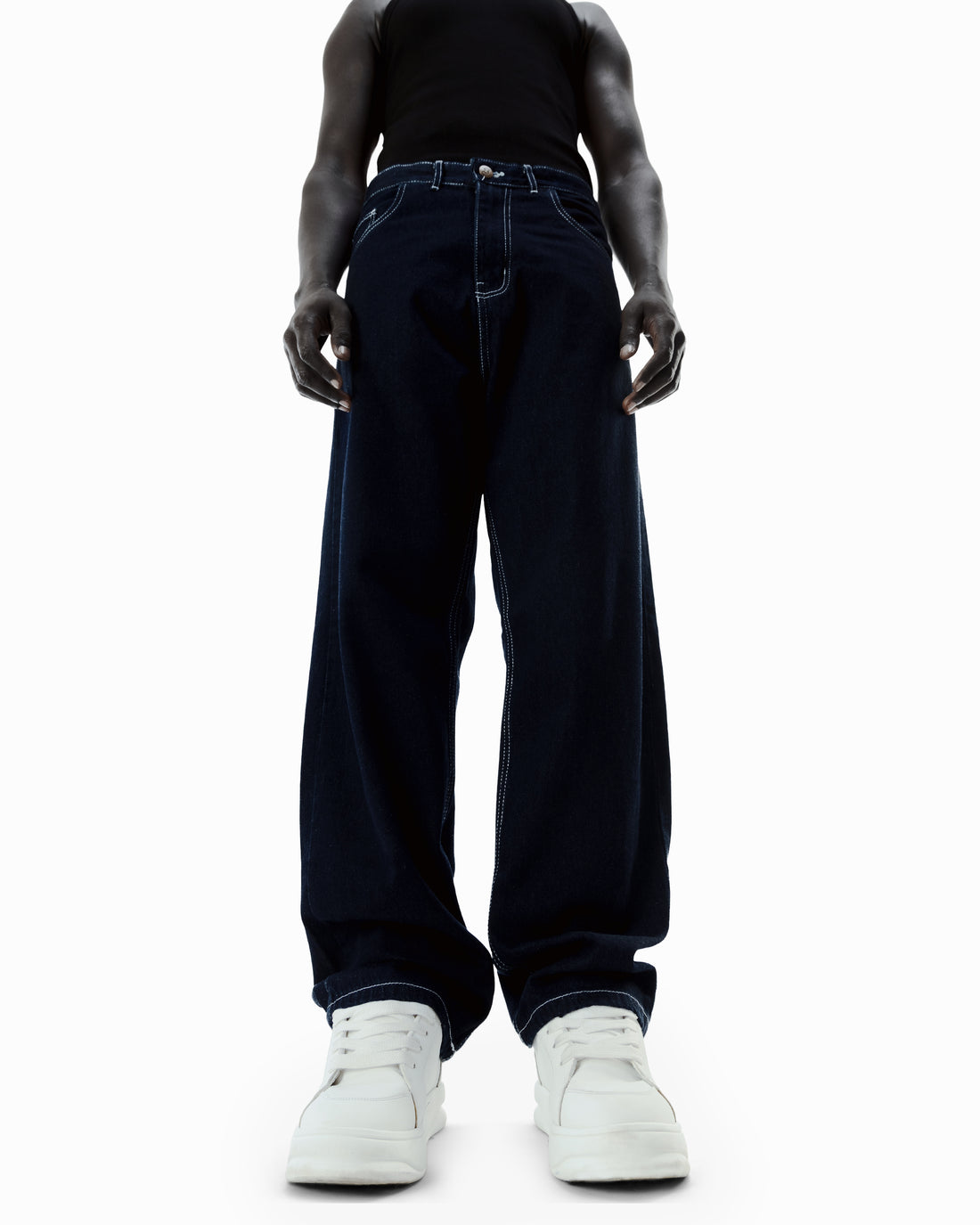 Raw Navy Super Baggy Jeans