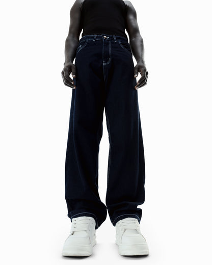 Raw Navy Super Baggy Jeans