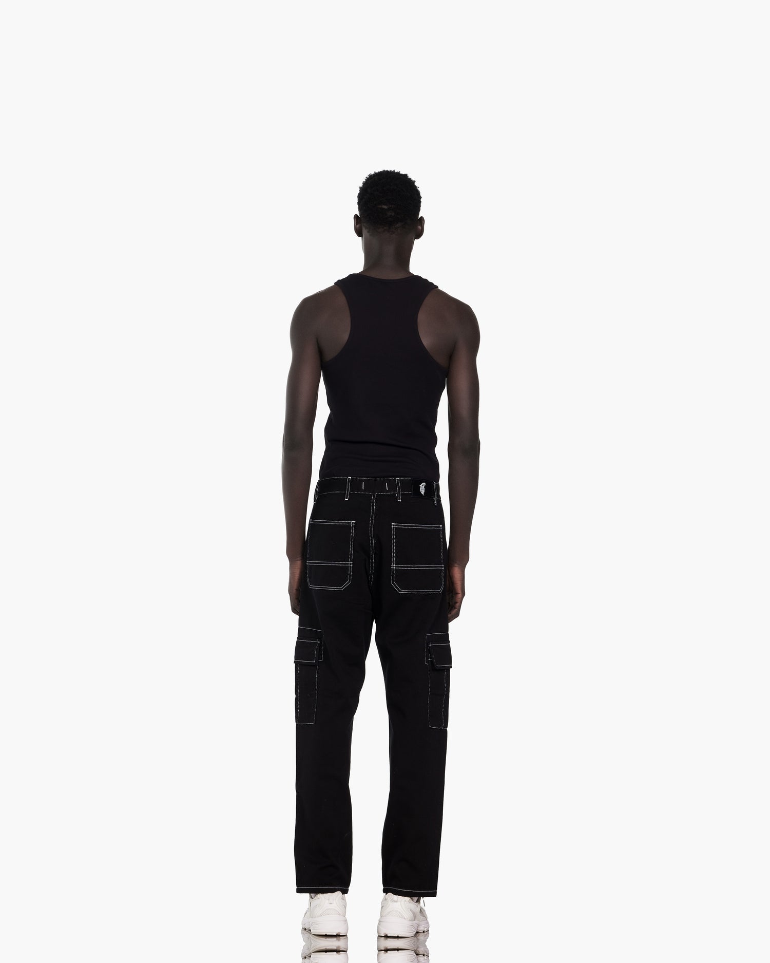 Contrast Stitching Cargo Street Wear Jeans
