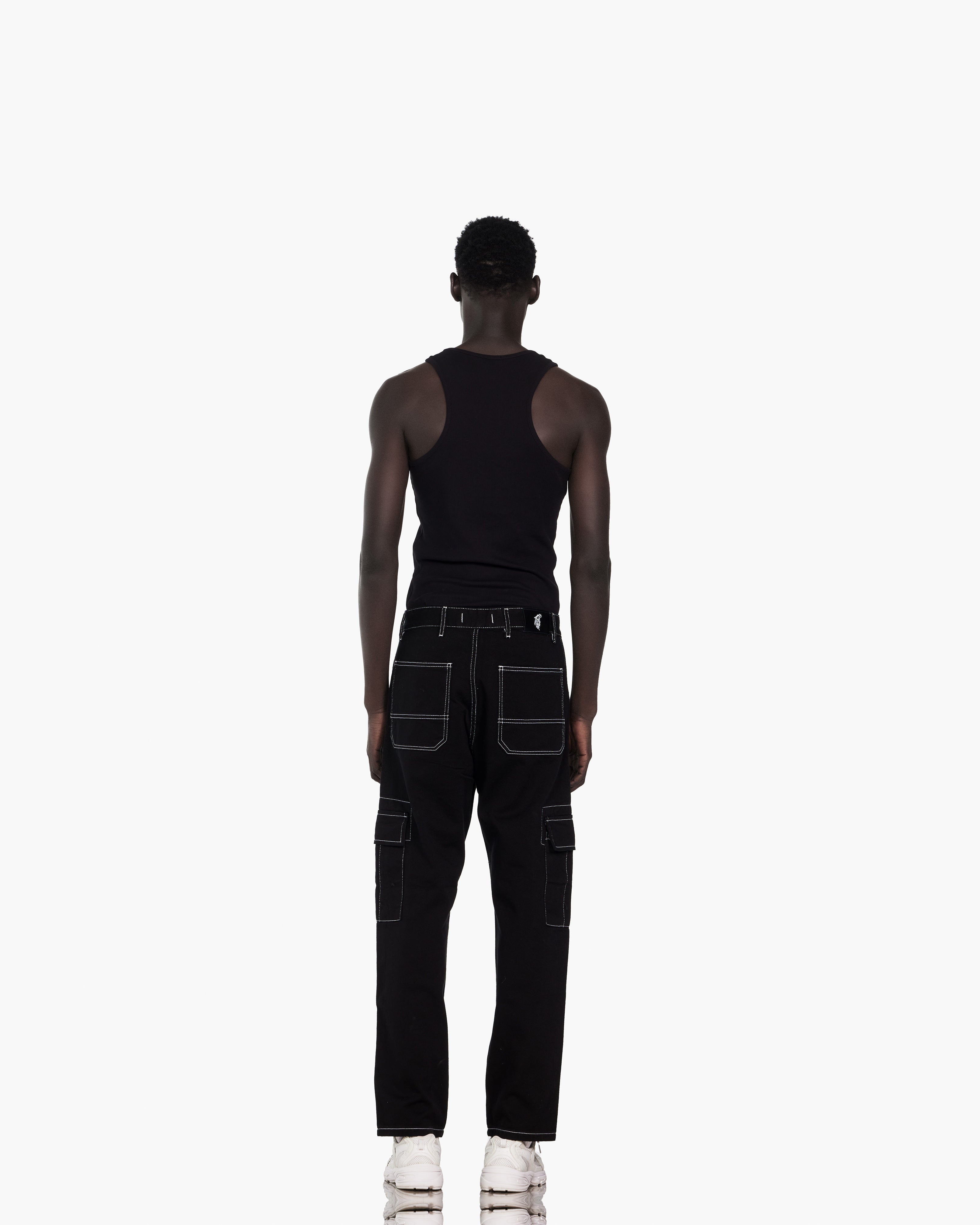 Contrast Stitching Cargo Street Wear Jeans