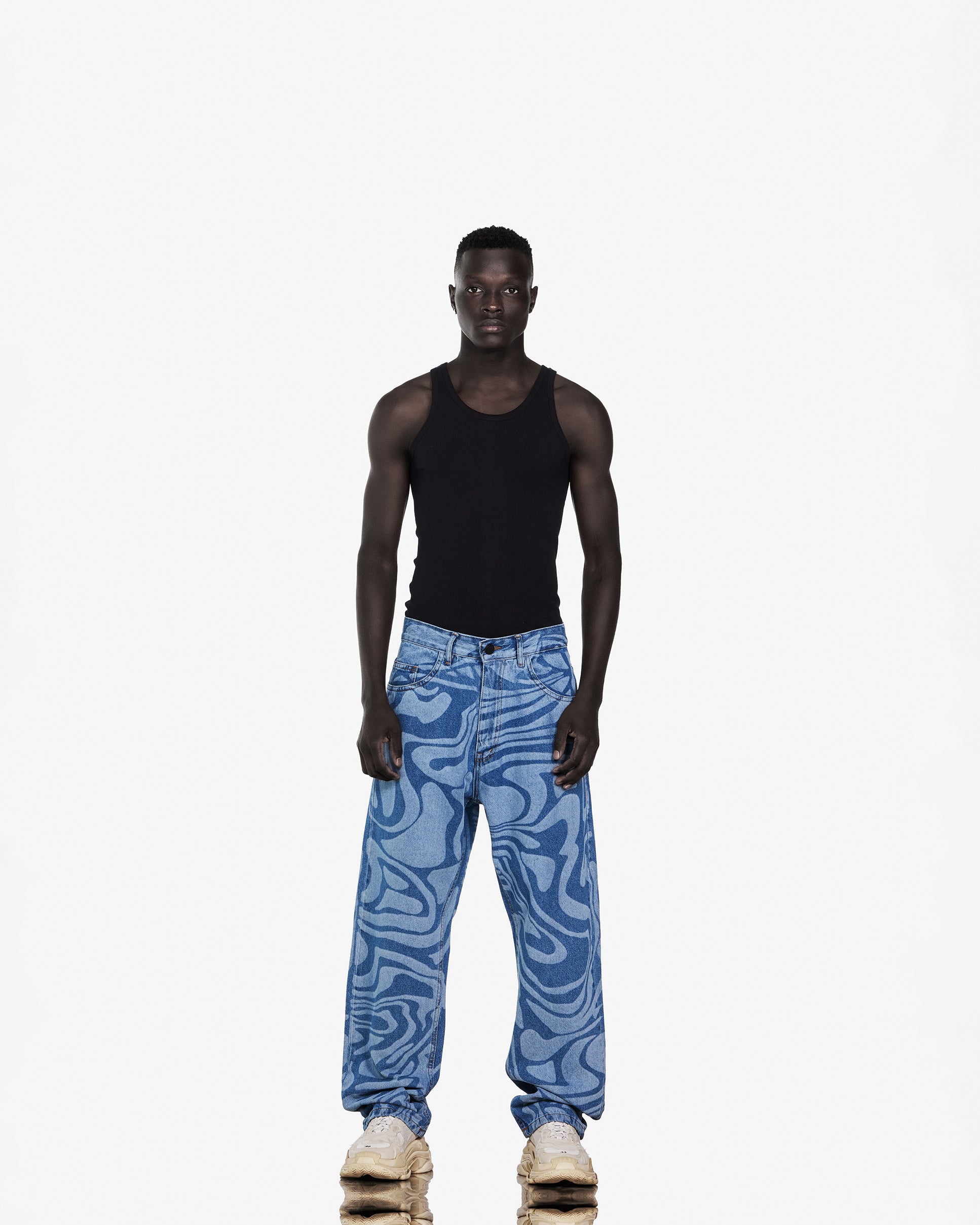 Lost Printed Baggy Fit Jeans