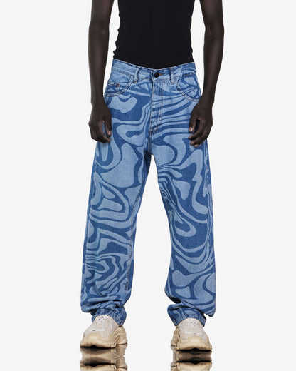 Lost Printed Baggy Fit Jeans