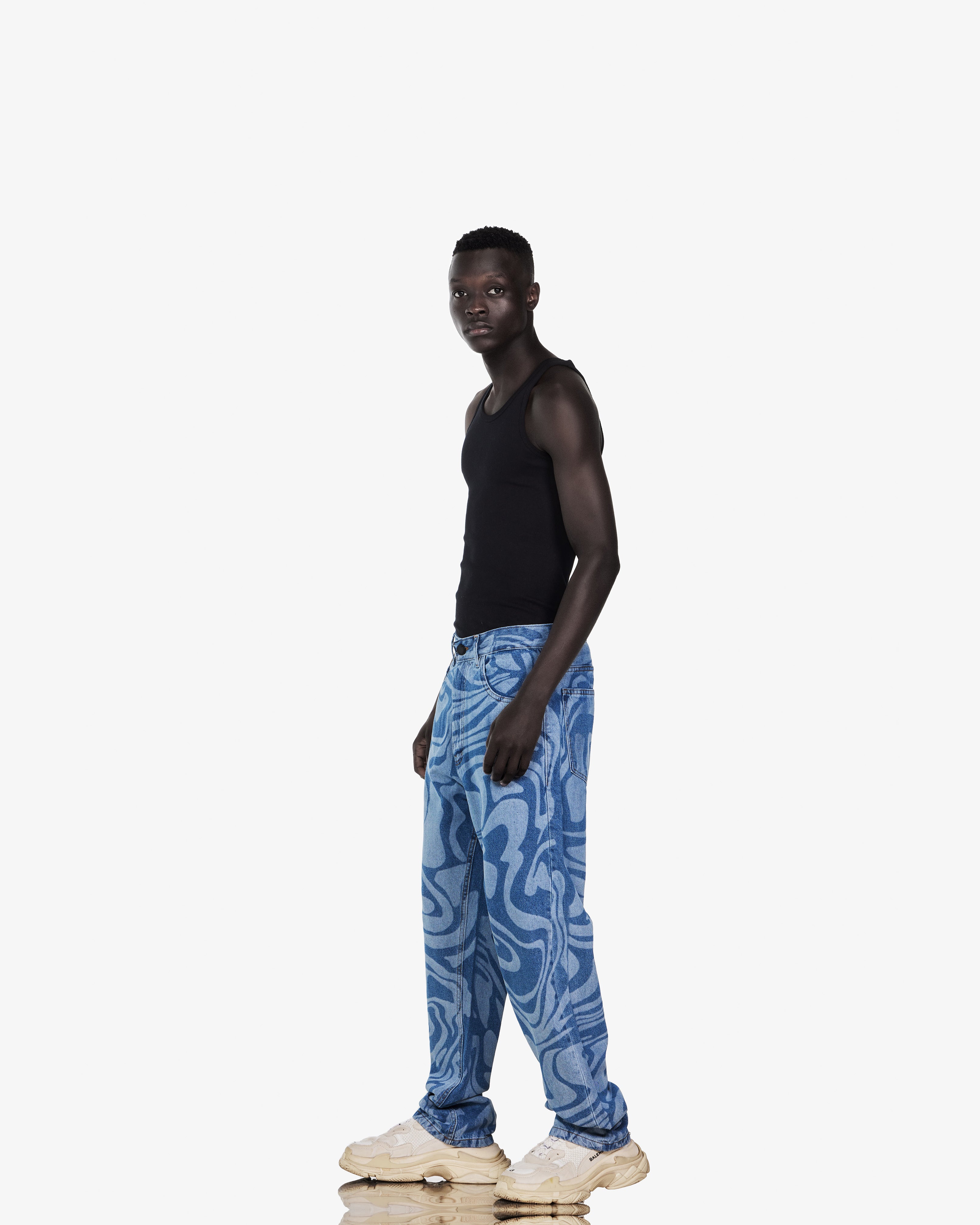 Lost Printed Baggy Fit Jeans