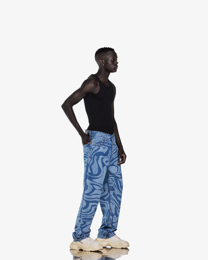 Lost Printed Baggy Fit Jeans