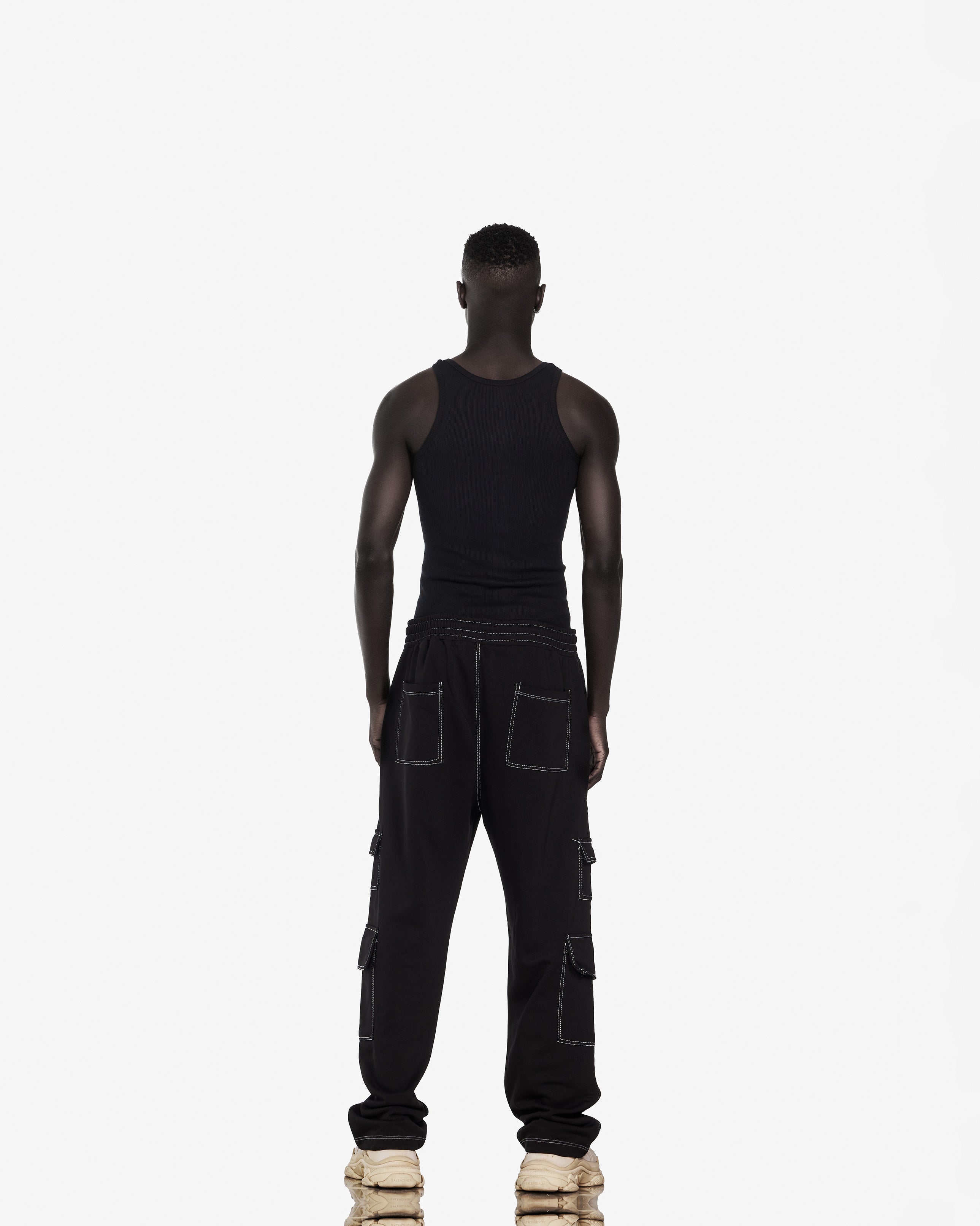 4 Pockets Cargo Sweatpant With Stitching