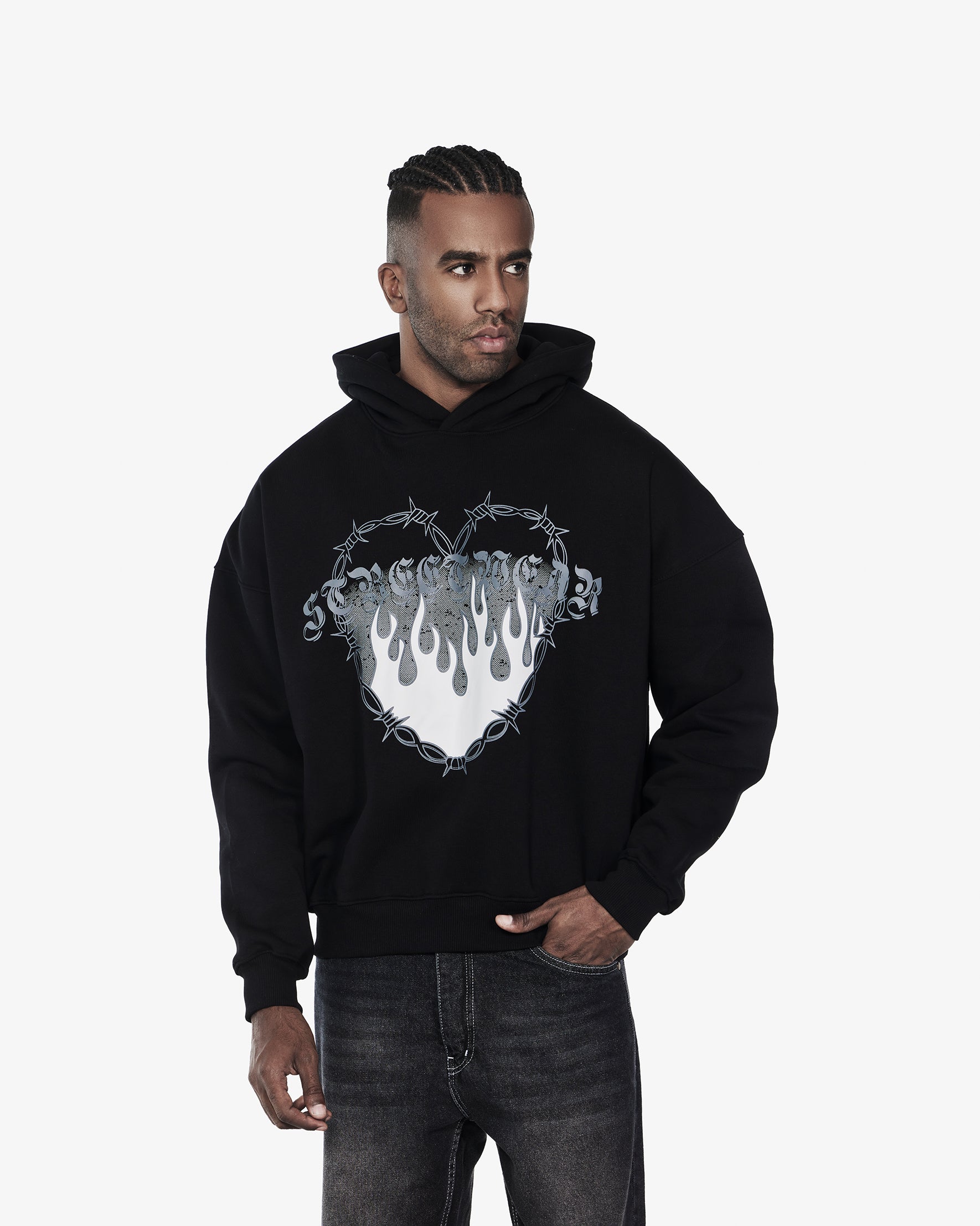 Heart On Fire Oversized Hoodie