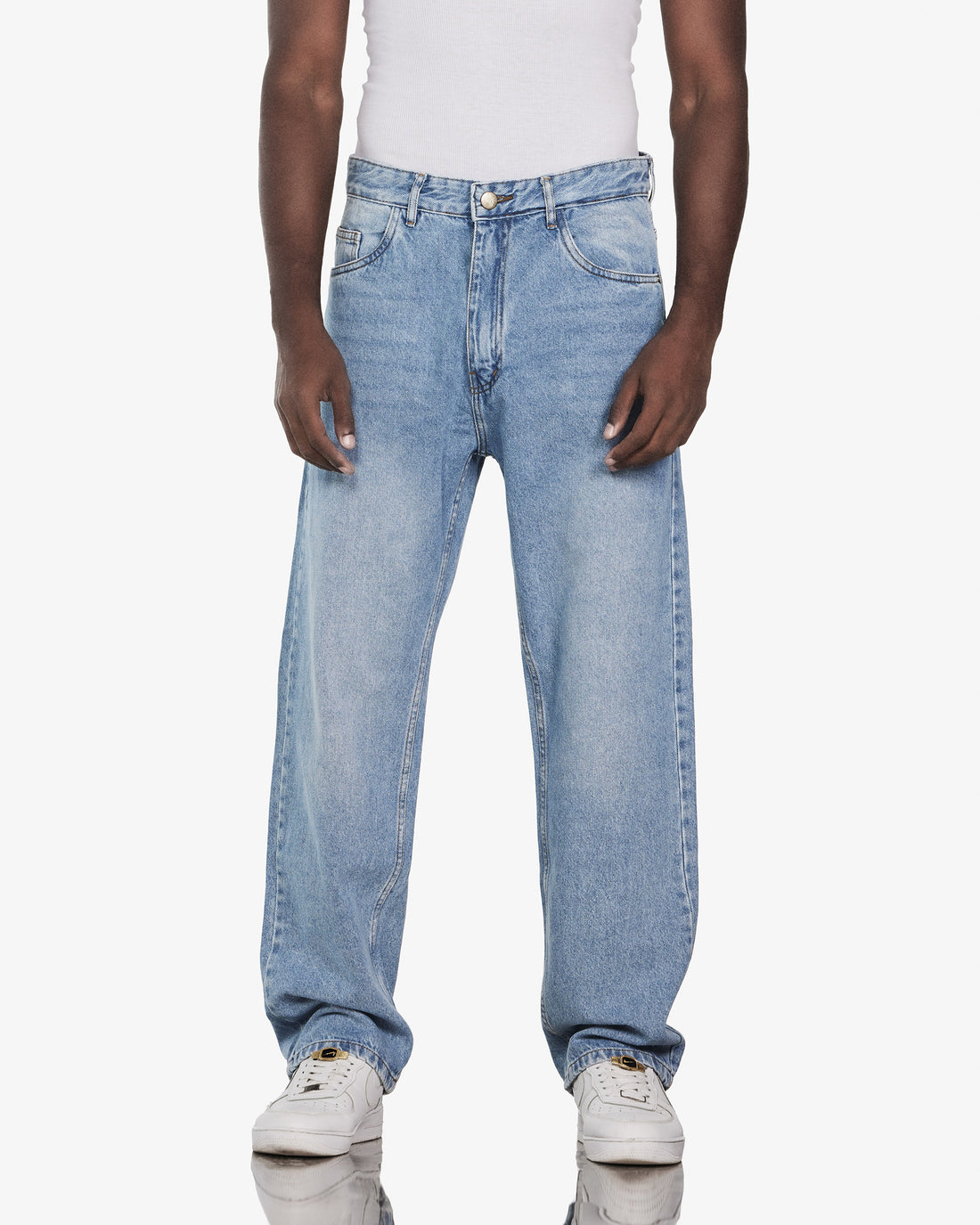 Streetwear Baggy Fit Jeans In Blue