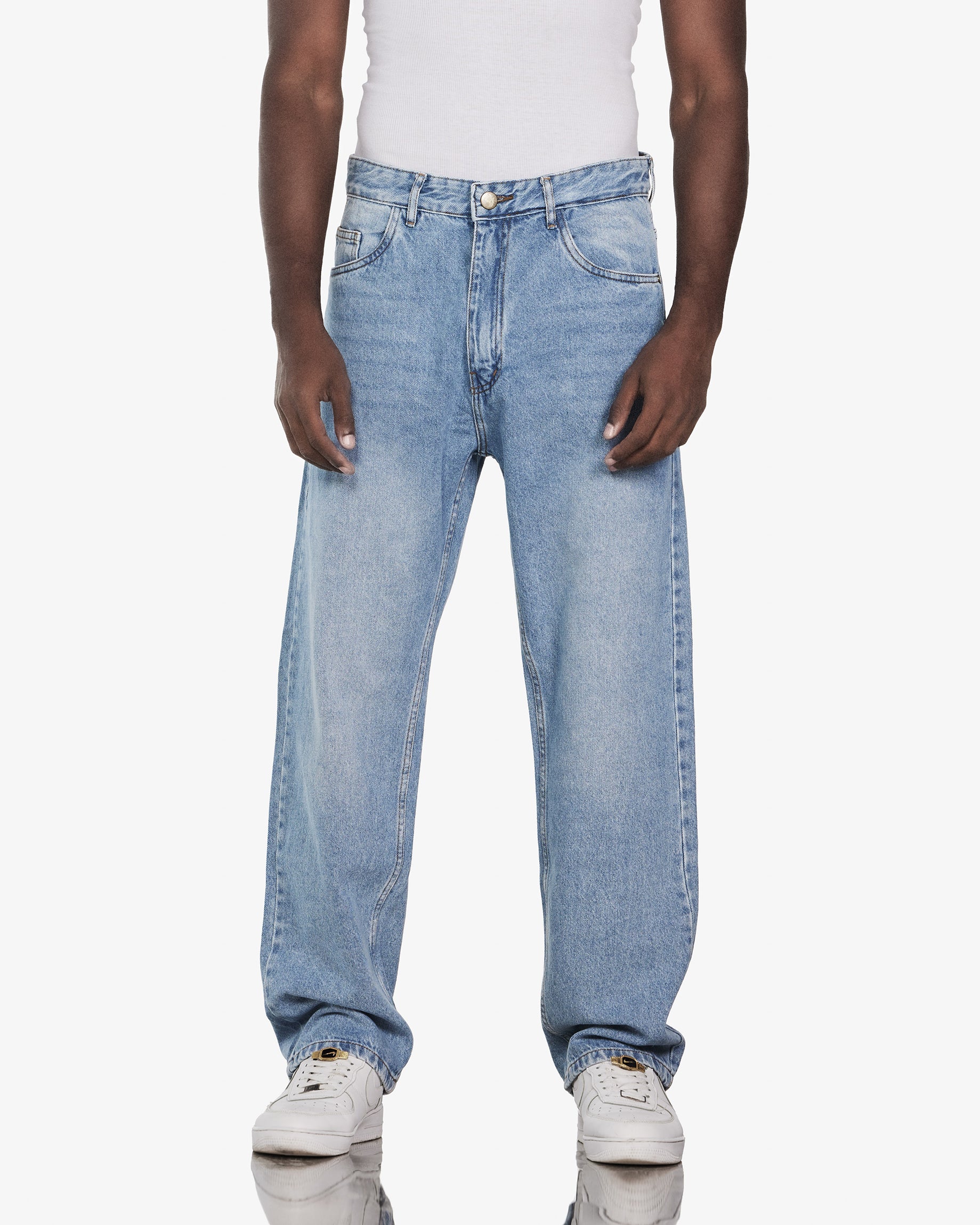 Streetwear Baggy Fit Jeans In Blue – streetwear
