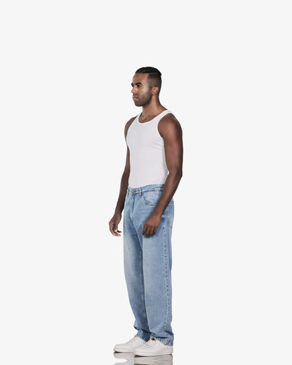 Streetwear Baggy Fit Jeans In Blue