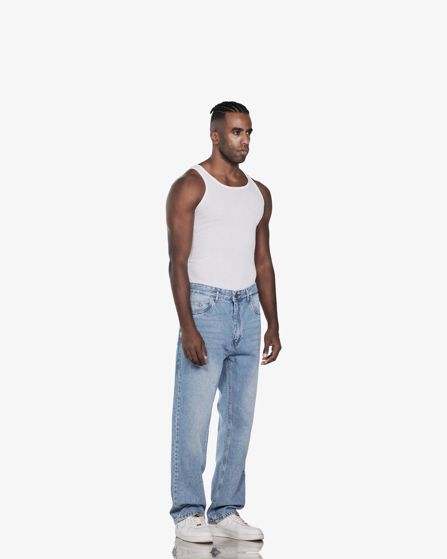 Streetwear Baggy Fit Jeans In Blue