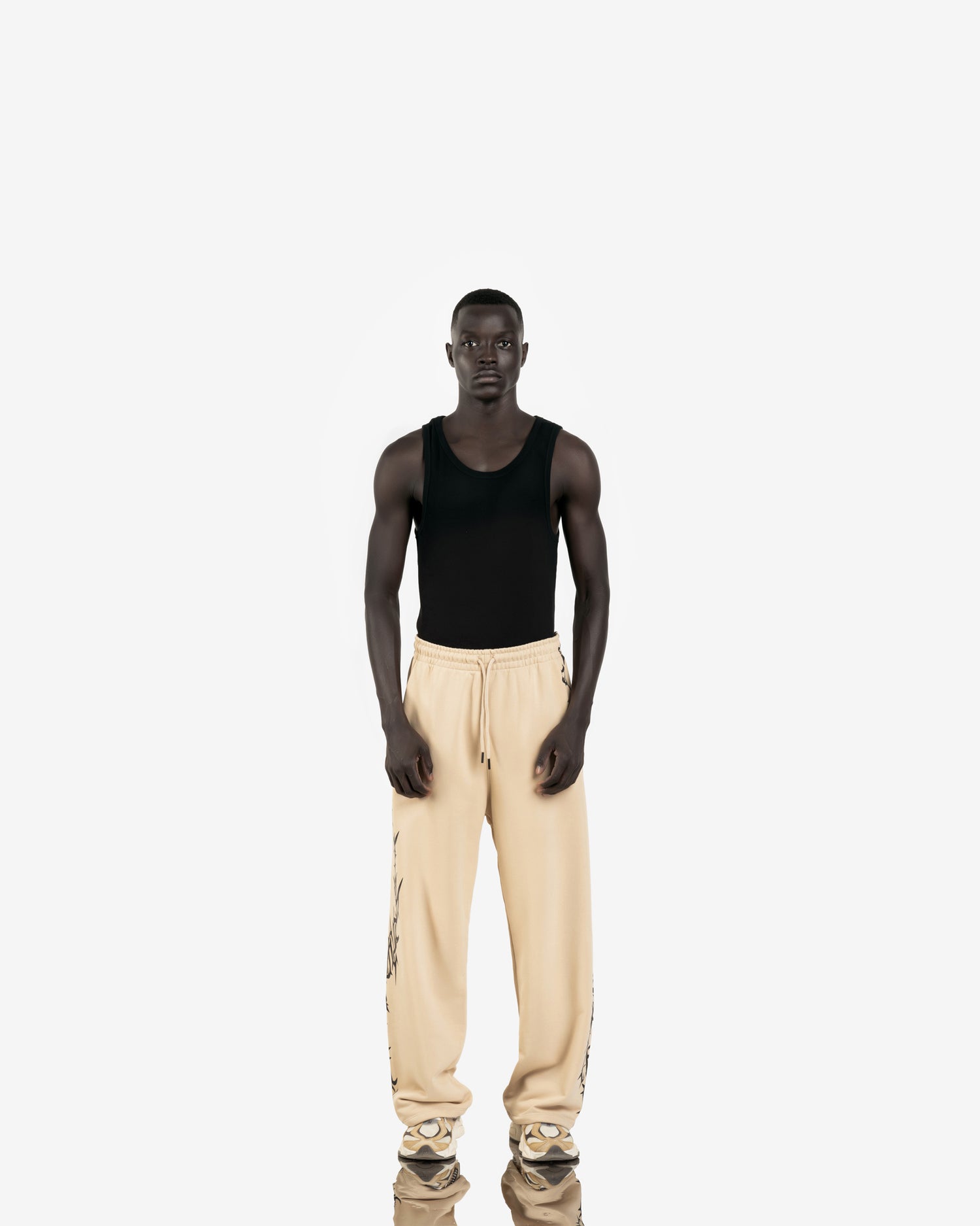 Printed Wide-Leg Sweatpant