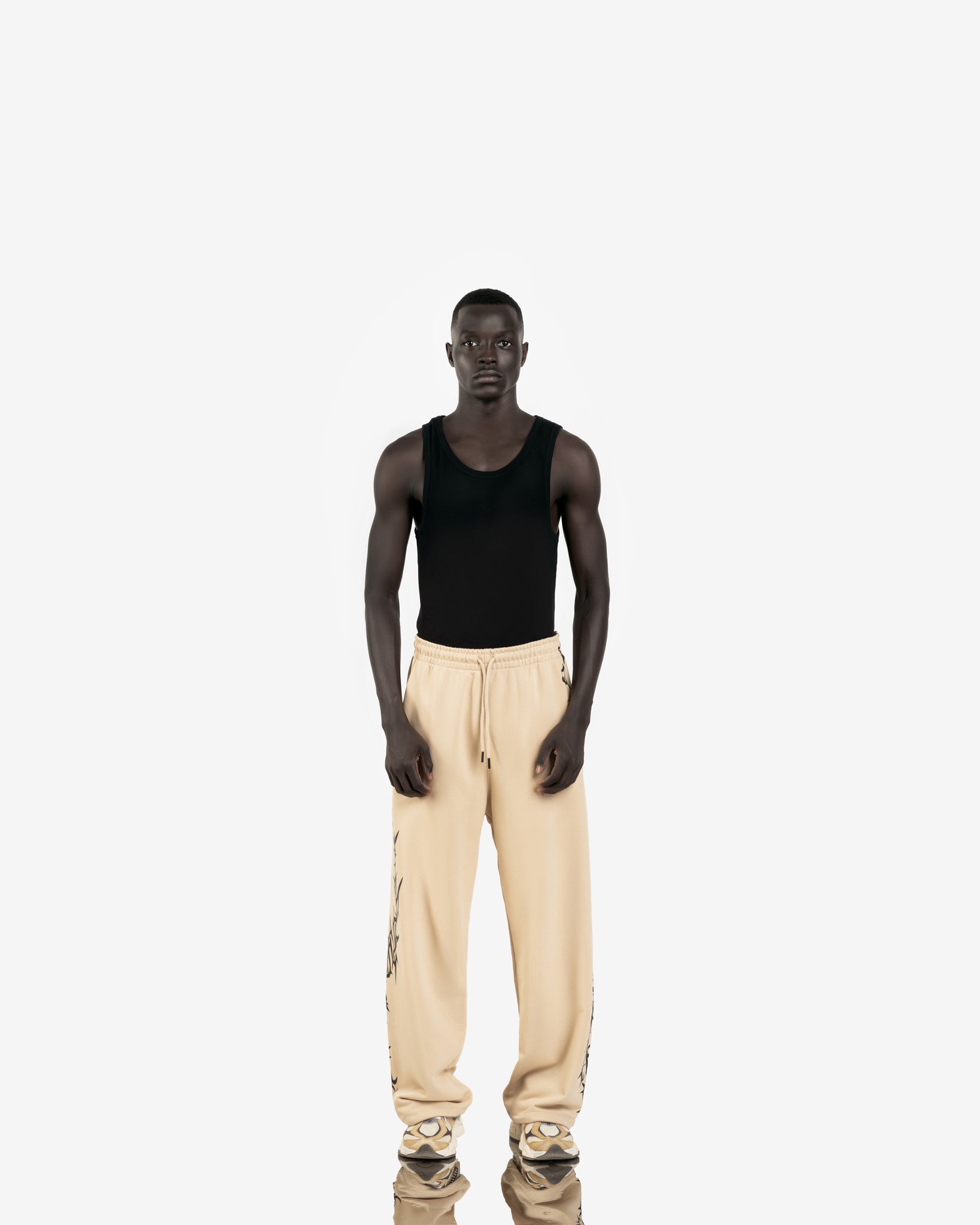 Printed Wide-Leg Sweatpant