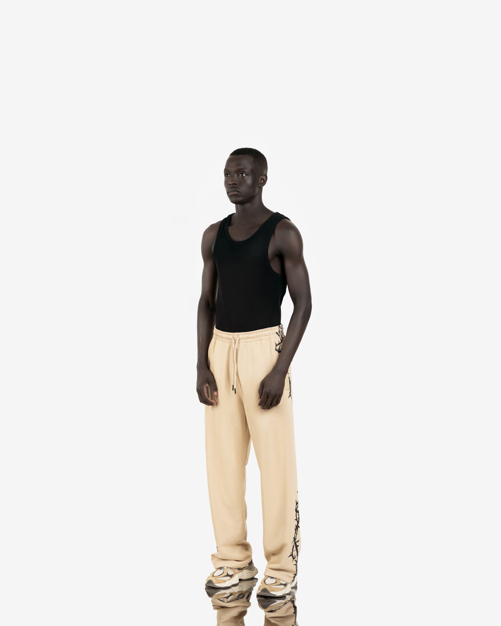 Printed Wide-Leg Sweatpant