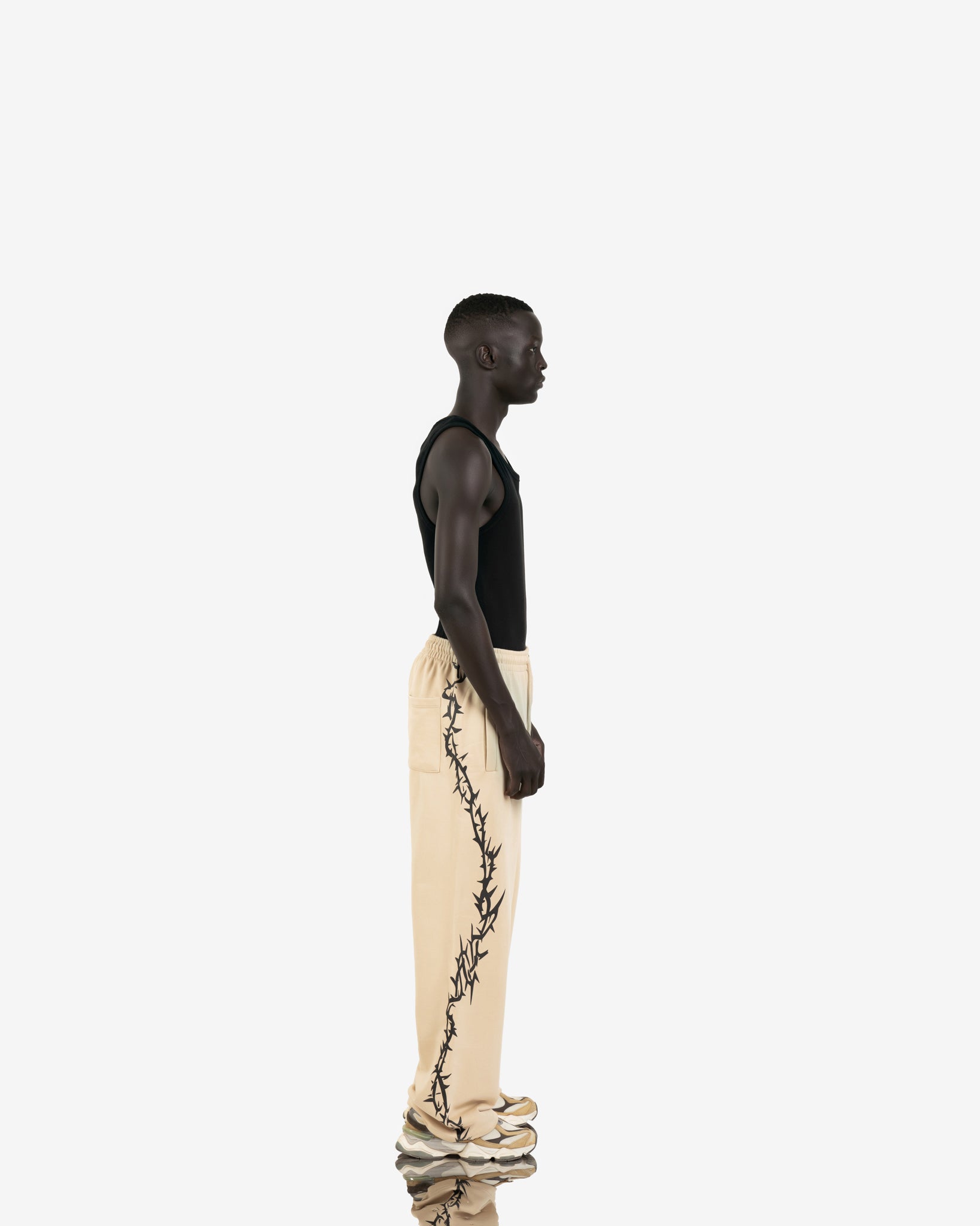 Printed Wide-Leg Sweatpant