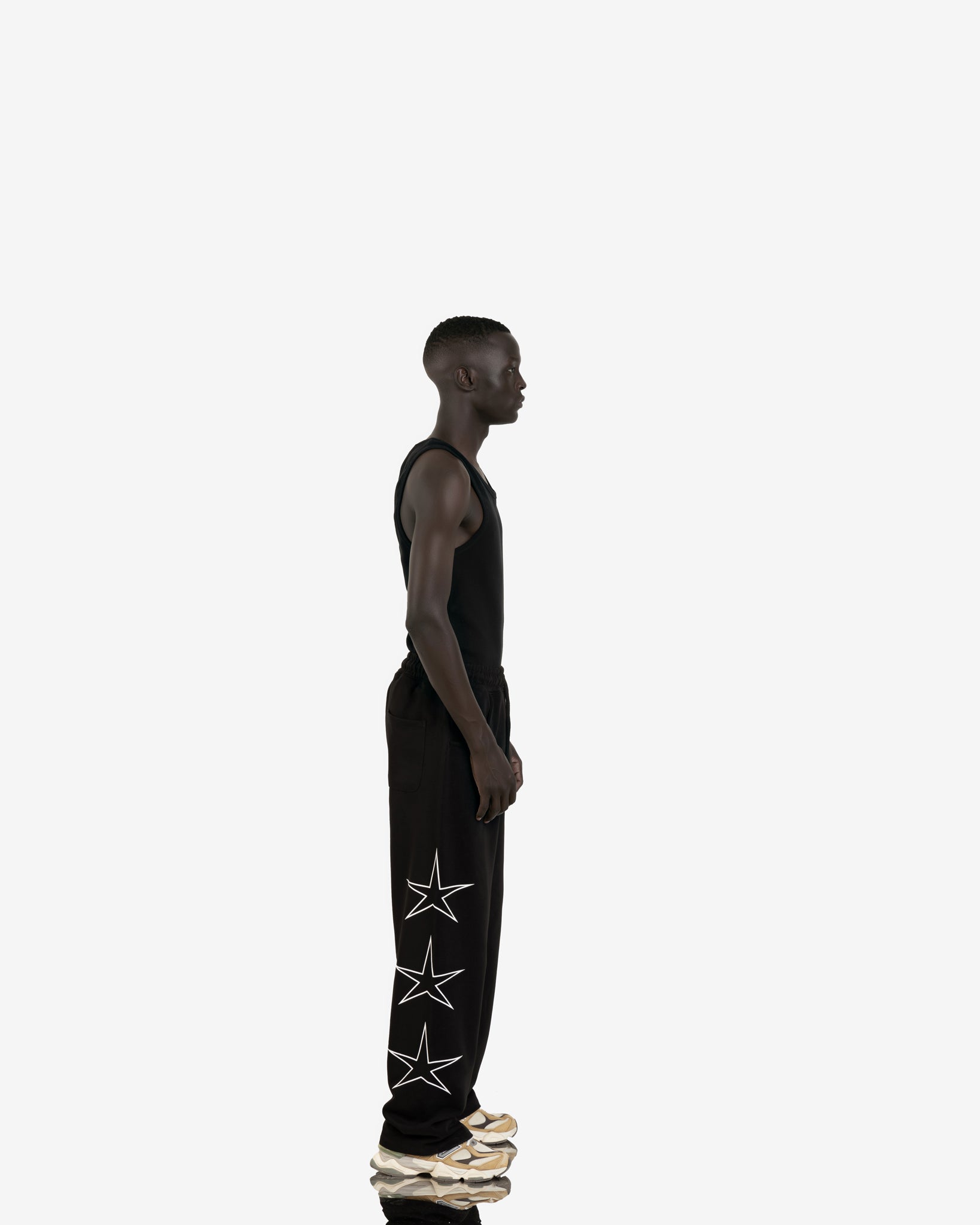 star printed cargo sweatpant