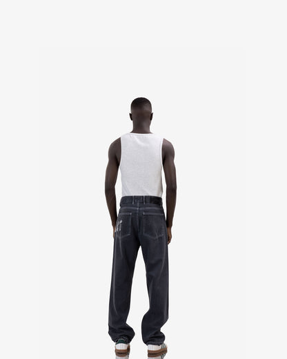 Baggy Fit Jeans With Street Ripped