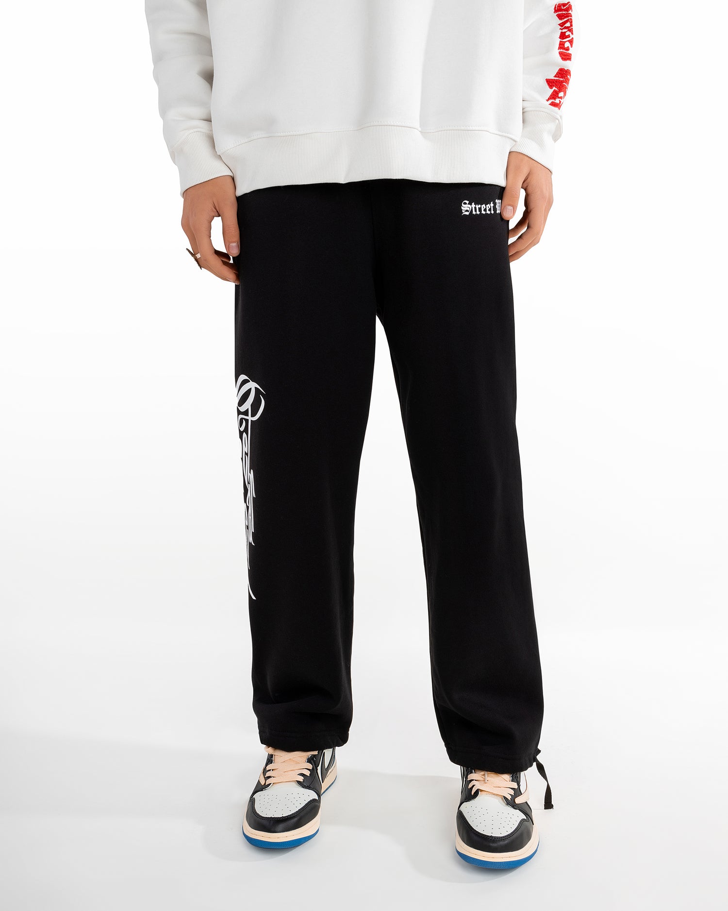 wideleg  printed logo sweatpant