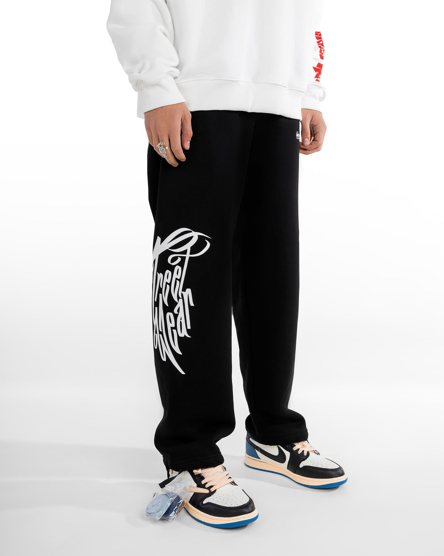 wideleg  printed logo sweatpant