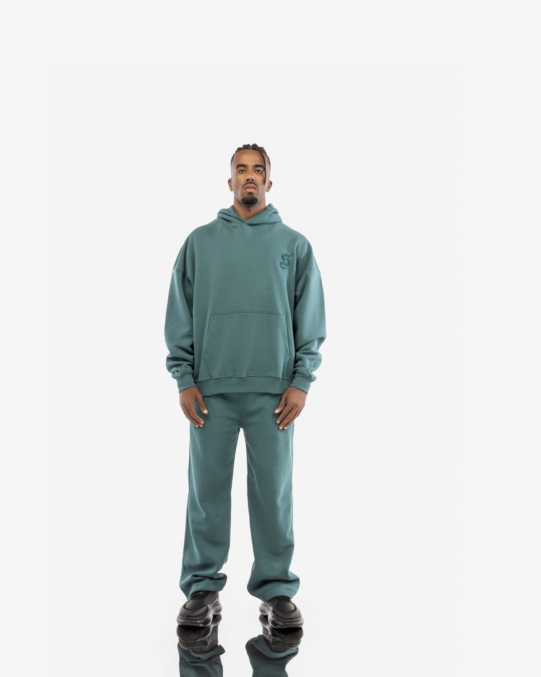 Basic Comfort Hoodie In Olive Green