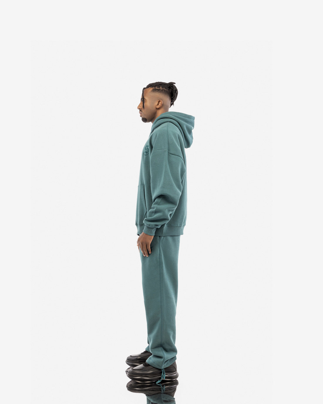Basic Comfort Hoodie In Olive Green