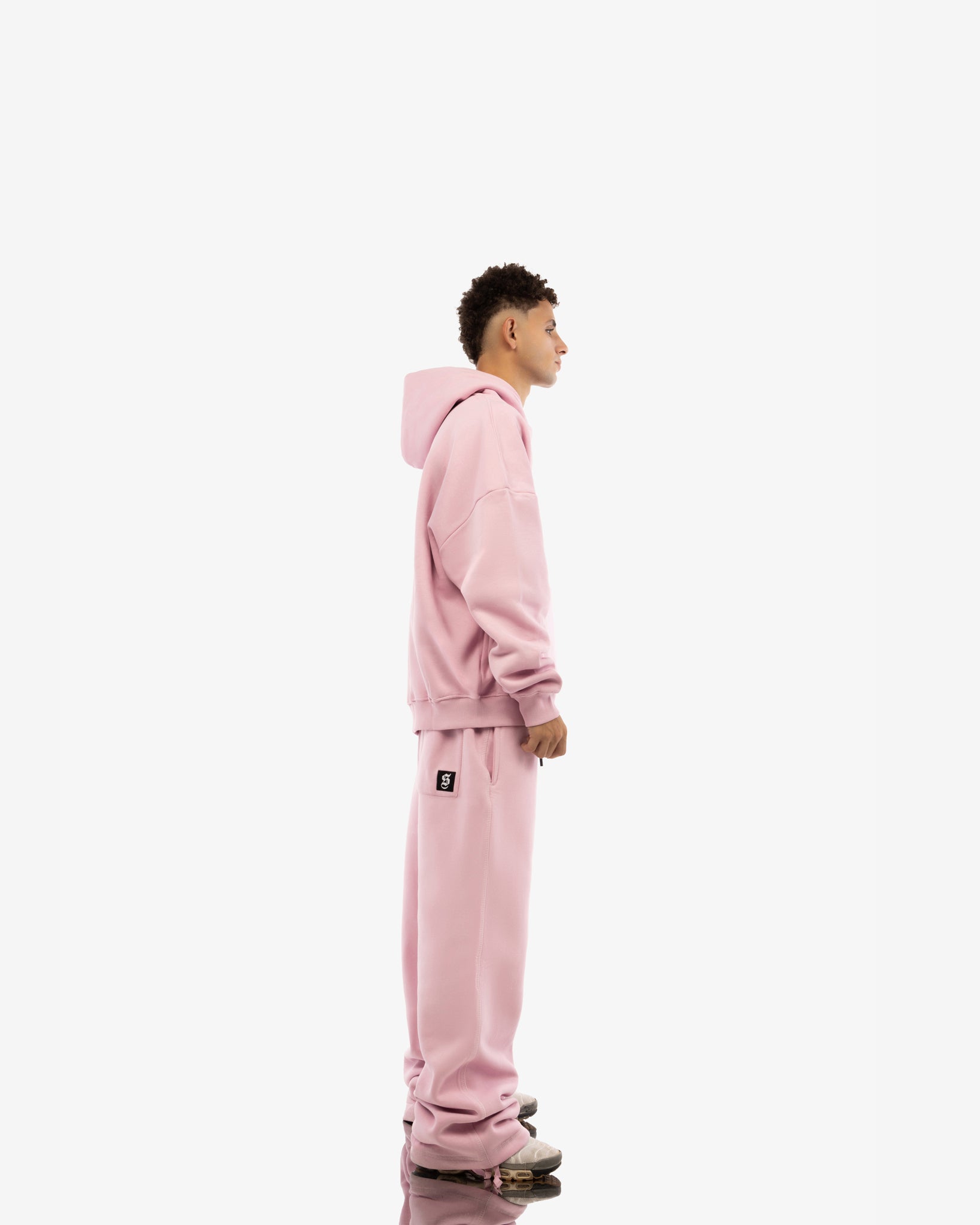Basic Comfort Hoodie In Rose