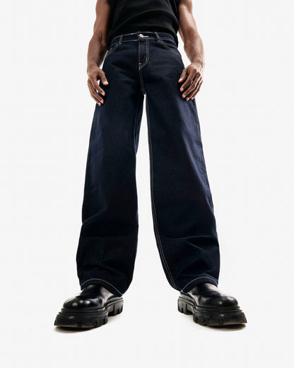 Raw Navy Balloon Jeans